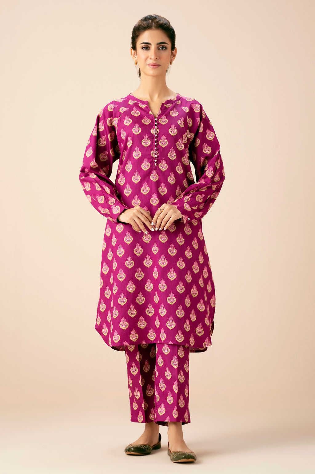 PRINTED SHIRT BOTTOM SUIT