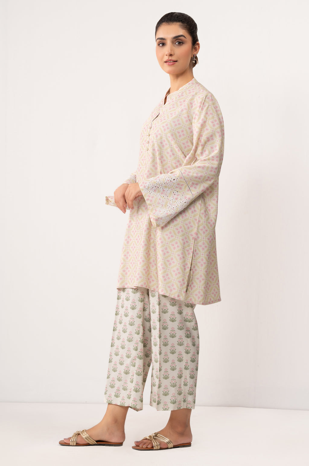 Stitched 2 Piece Printed Cotton Viscose Karandi Suit