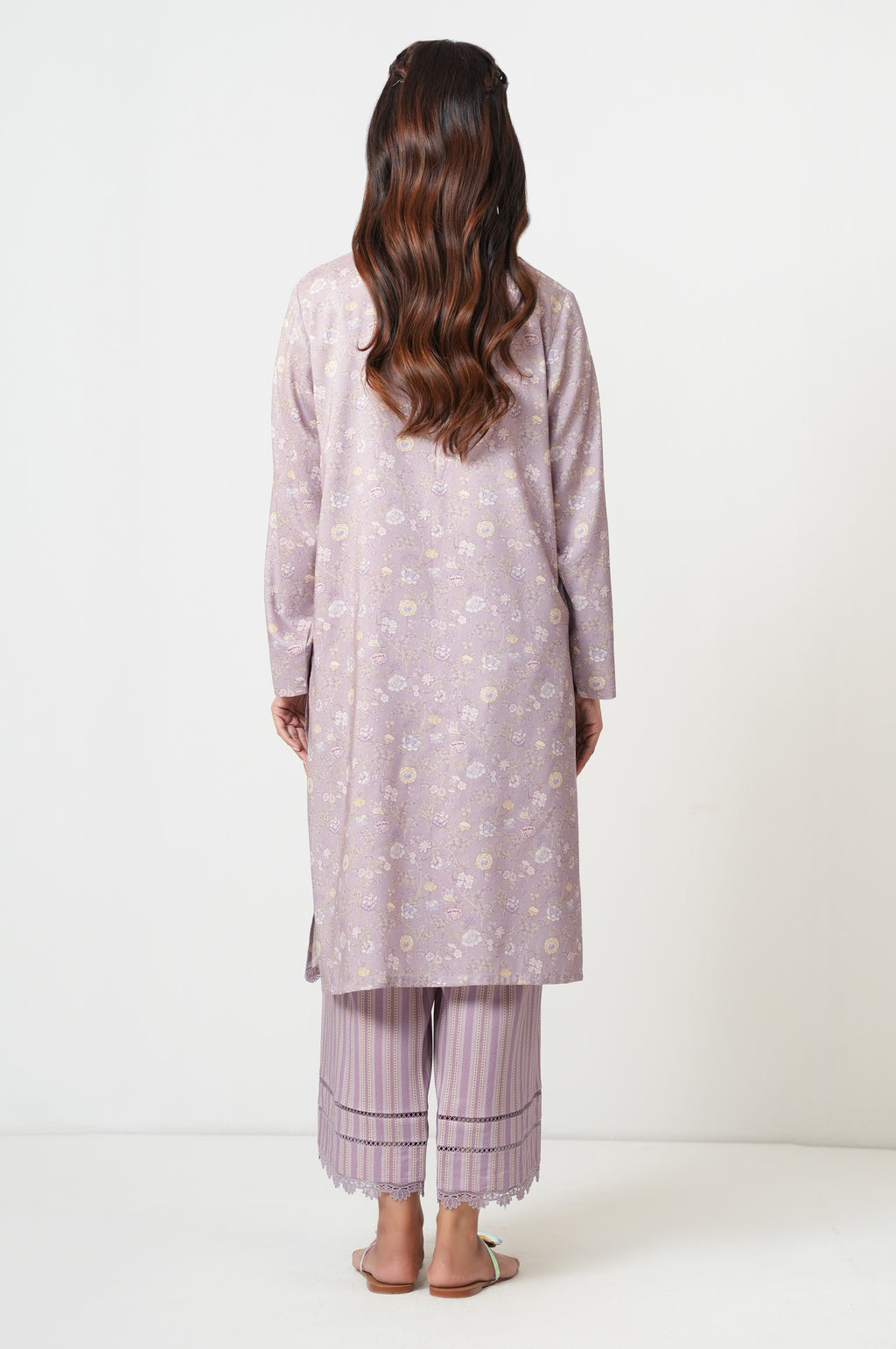 Stitched 2 Piece Printed Cotton Linen Viscose Suit