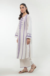 Stitched 2 Piece Embroidered Cotton Linen Viscose Suit