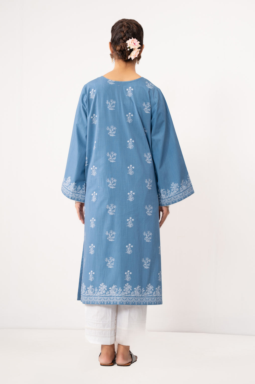 Stitched 2 Piece Paste Printed Both Side Slub Suit