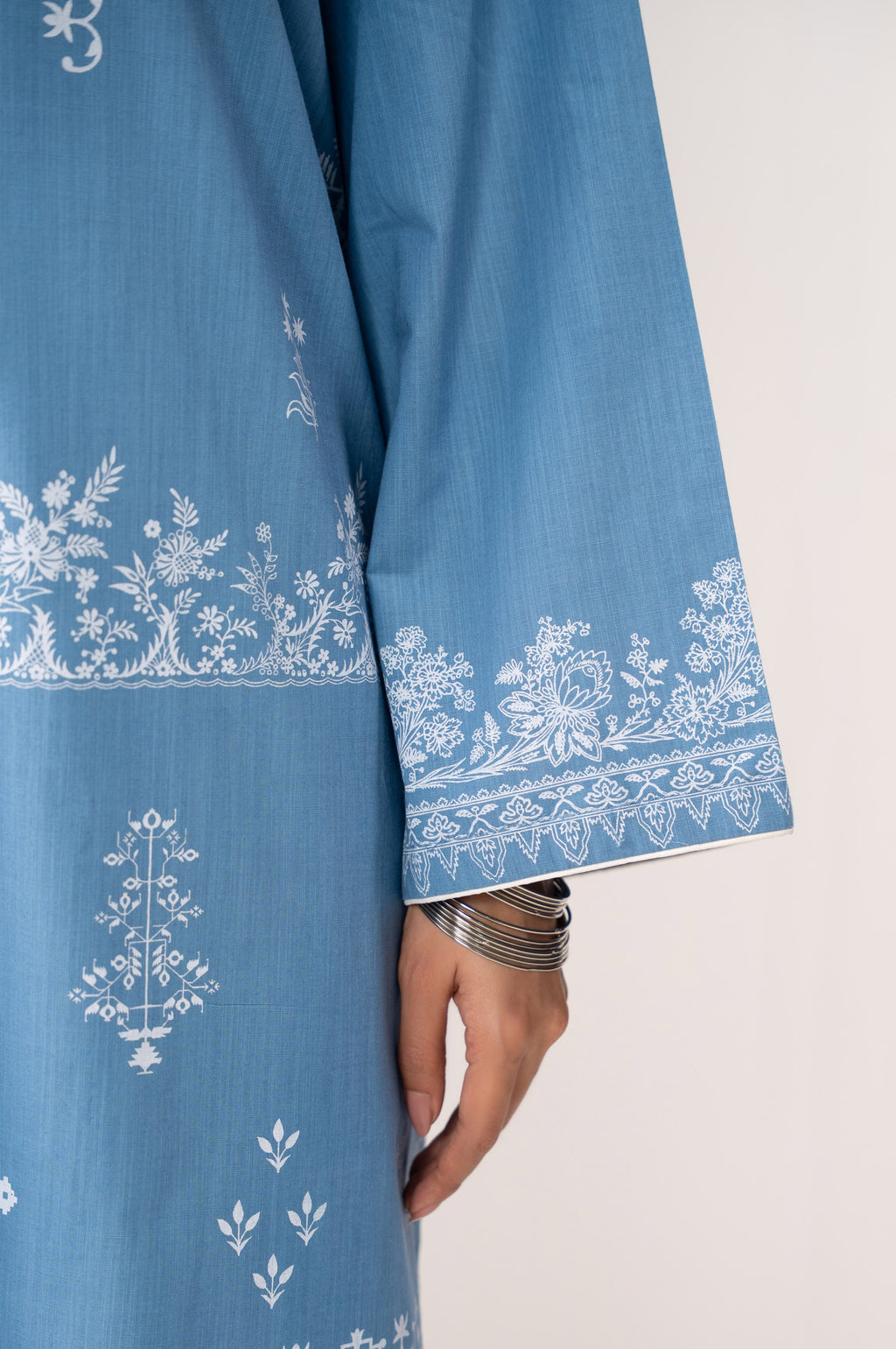 Stitched 2 Piece Paste Printed Both Side Slub Suit
