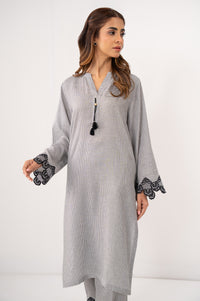 Stitched 2 Piece Embroidered Yarn Dyed Suit