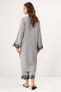 Stitched 2 Piece Embroidered Yarn Dyed Suit