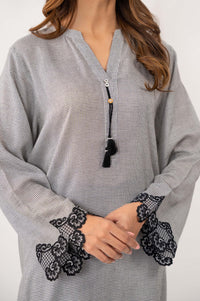 Stitched 2 Piece Embroidered Yarn Dyed Suit