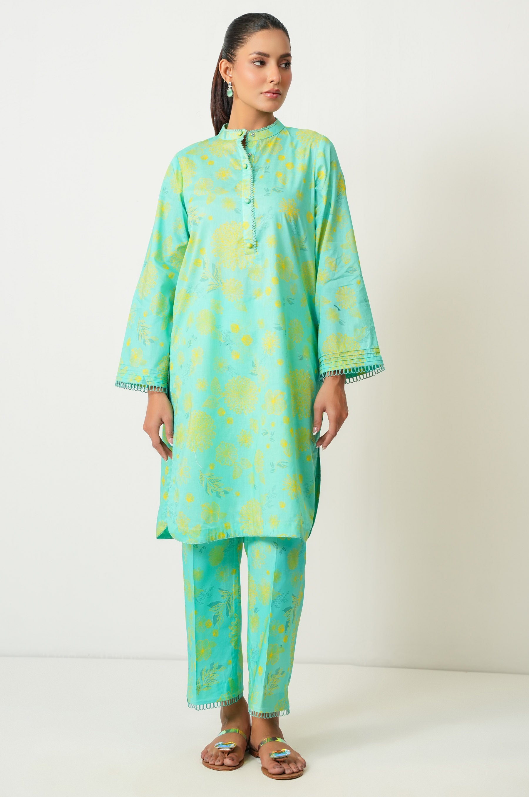 PRINTED LAWN STITCHED 2 PIECE SUIT