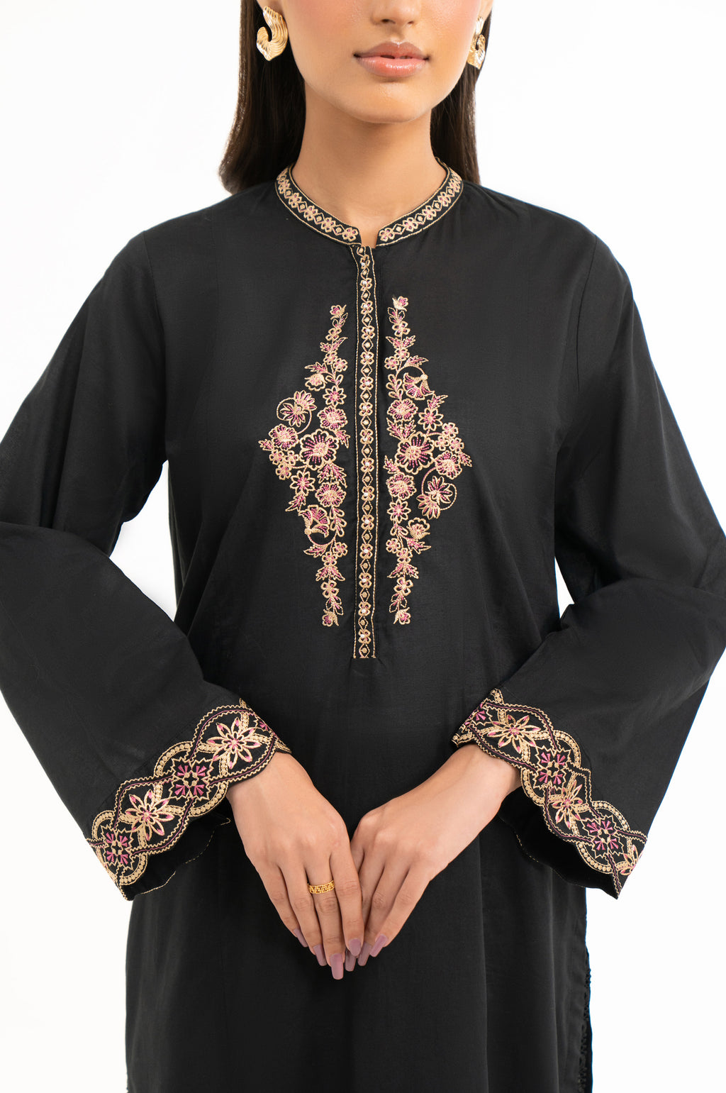 STITCHED DYED EMBROIDERED SUIT