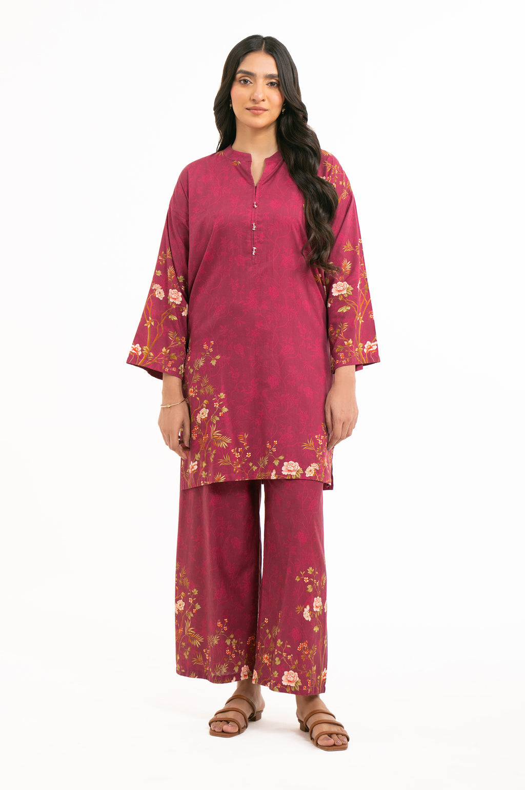 STITCHED PRINTED SHIRT BOTTOM