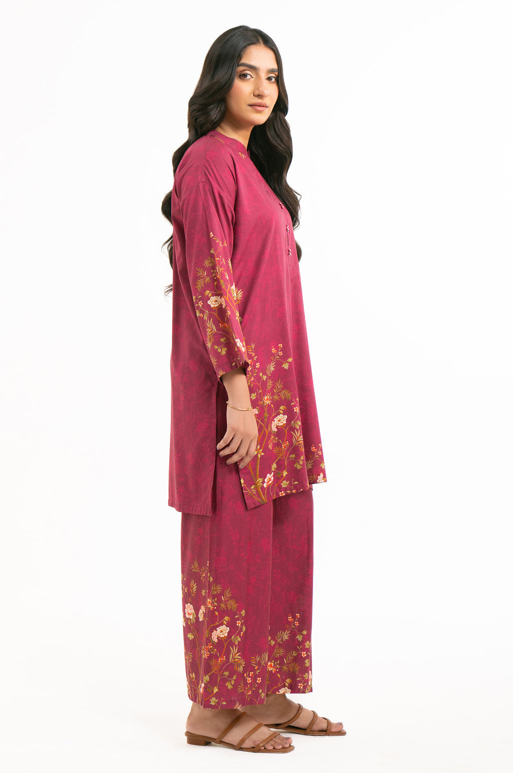 STITCHED PRINTED SHIRT BOTTOM
