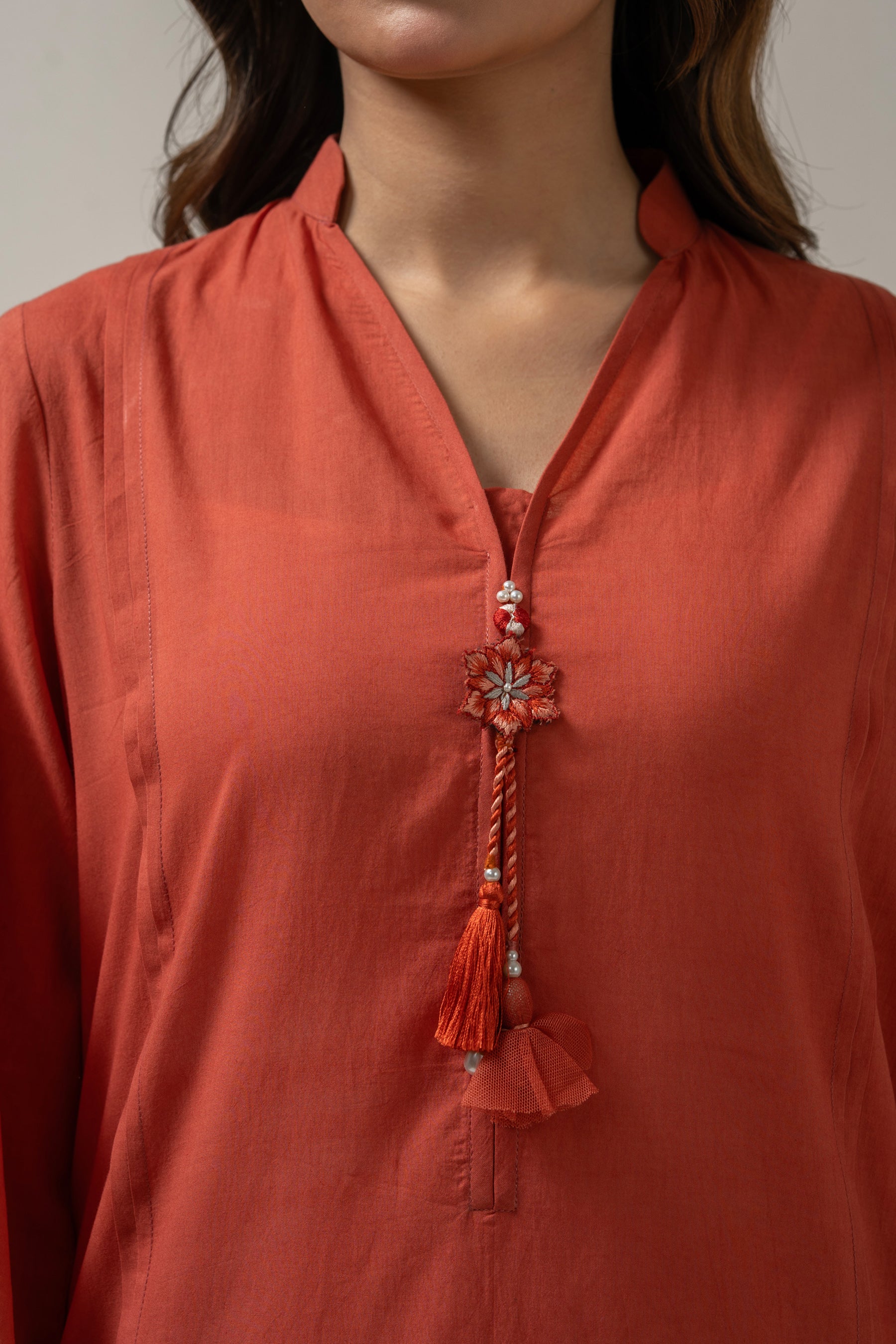 DYED CAMBRIC STITCHED SHIRT BOTTOM SUIT