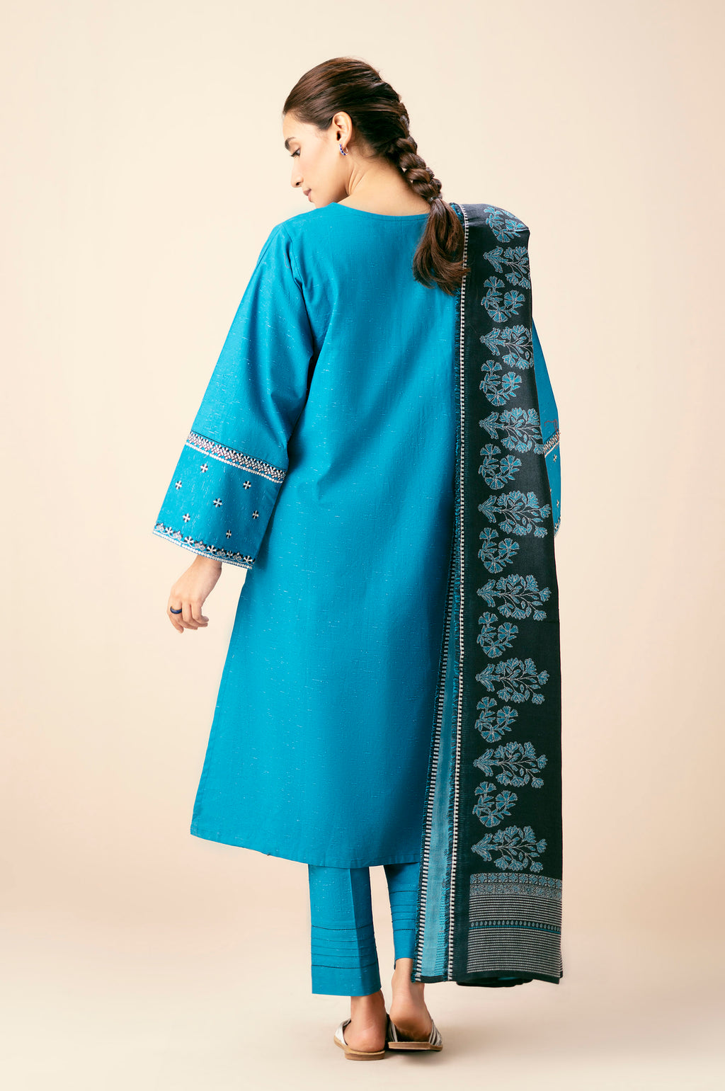 DYED EMBROIDERED SUIT