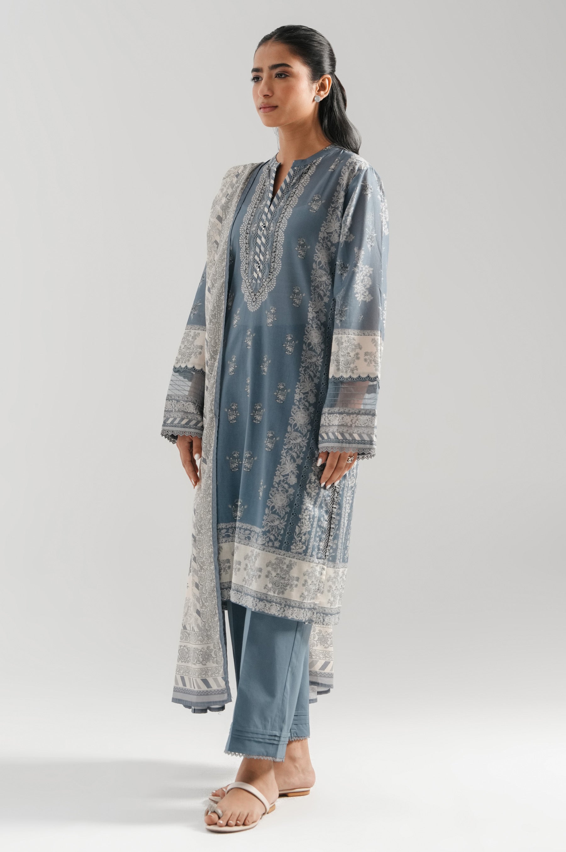 DYED LAWN STITCHED BOTTOM (FACTORY E-OUTLET)