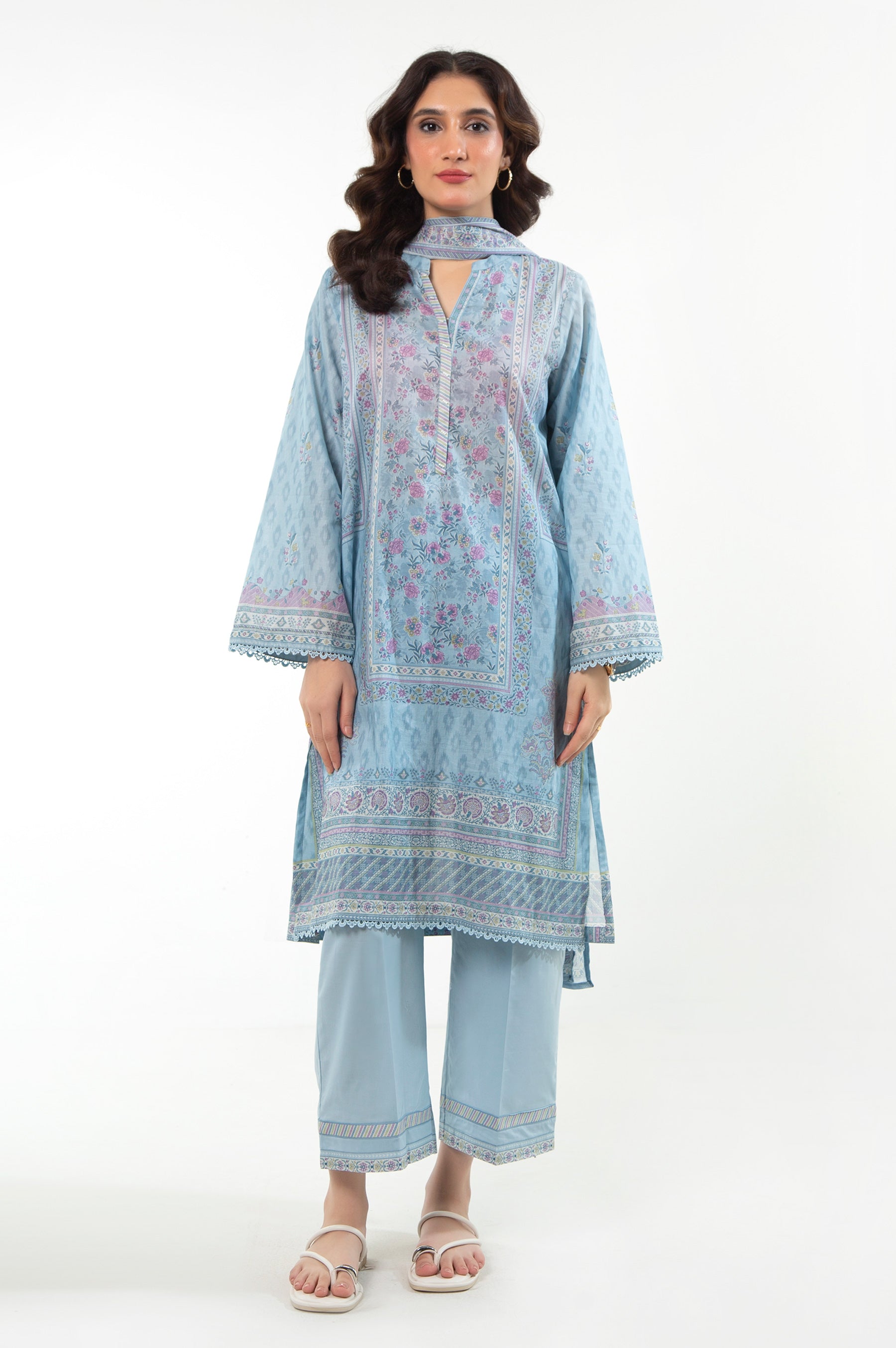 PRINTED LAWN STITCHED SHIRT BOTTOM