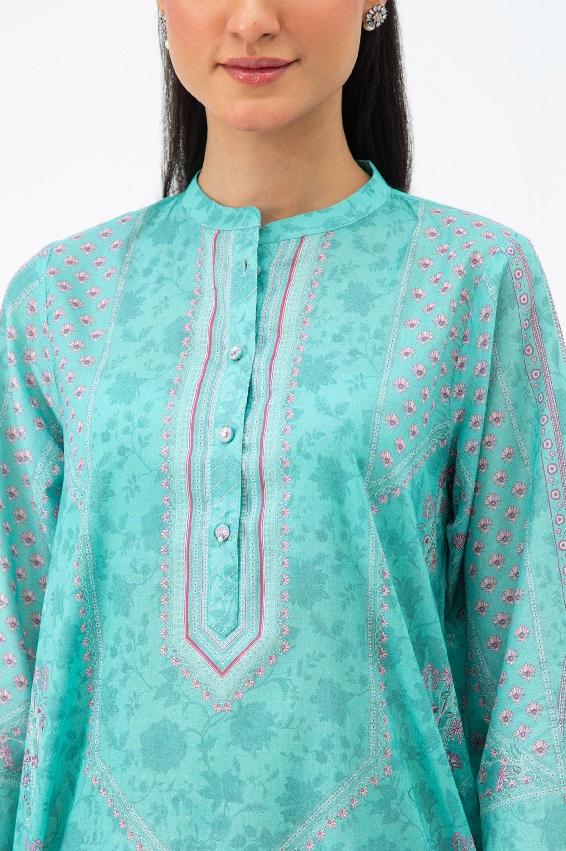 STITCHED PRINTED LAWN SUIT