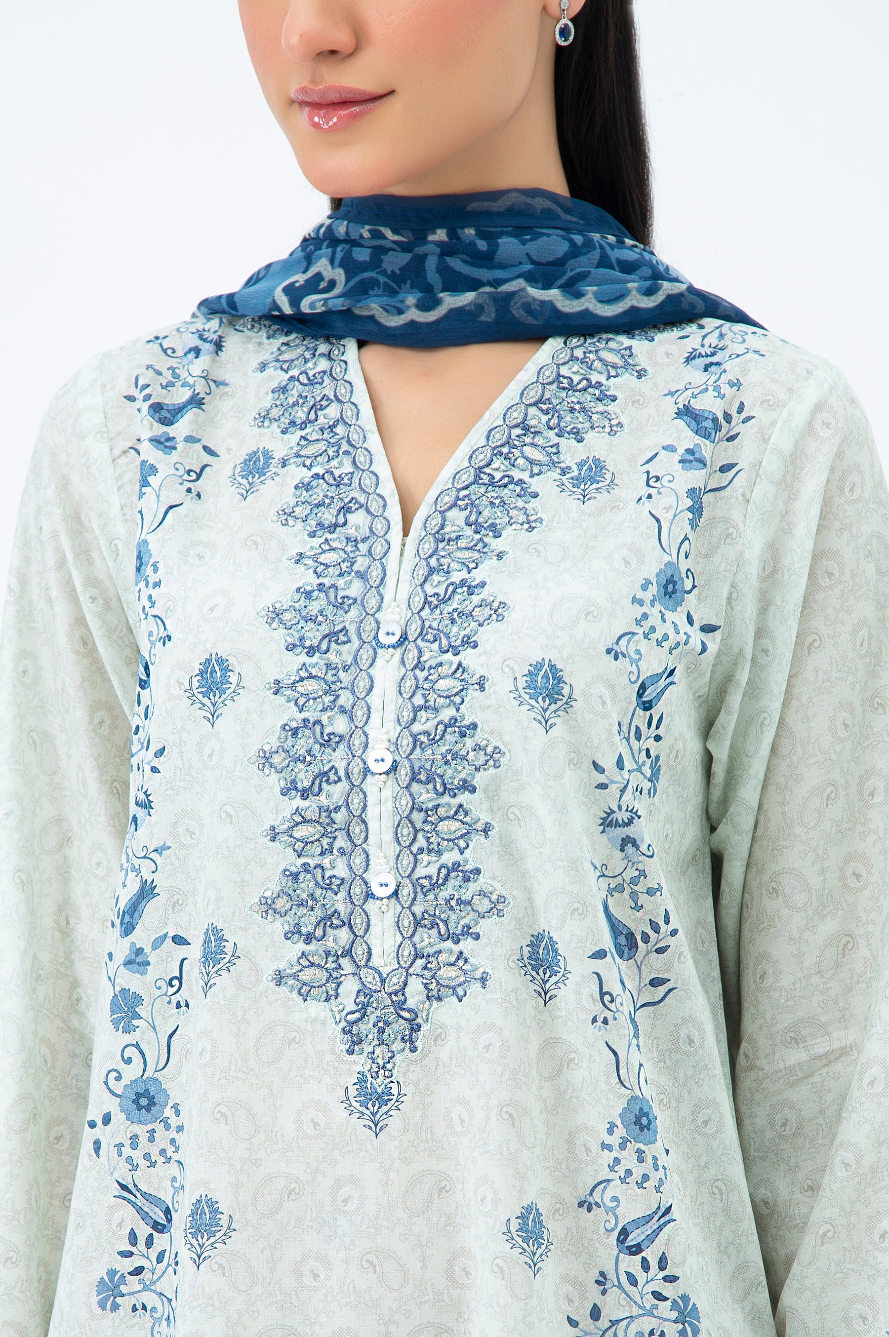 STITCHED EMBROIDERED LAWN SUIT