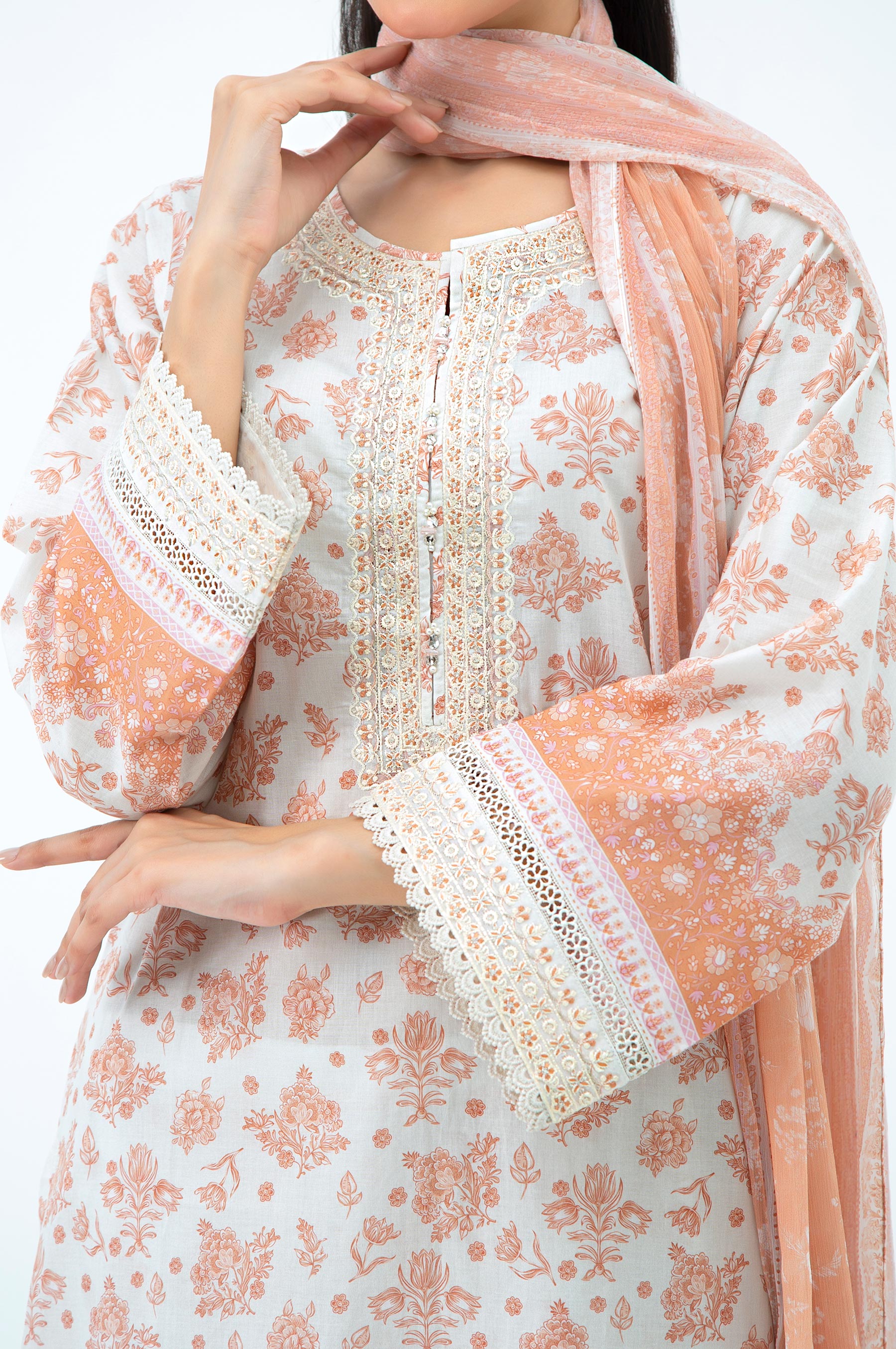 EMBROIDERED LAWN STITCHED 3 PIECE SUIT