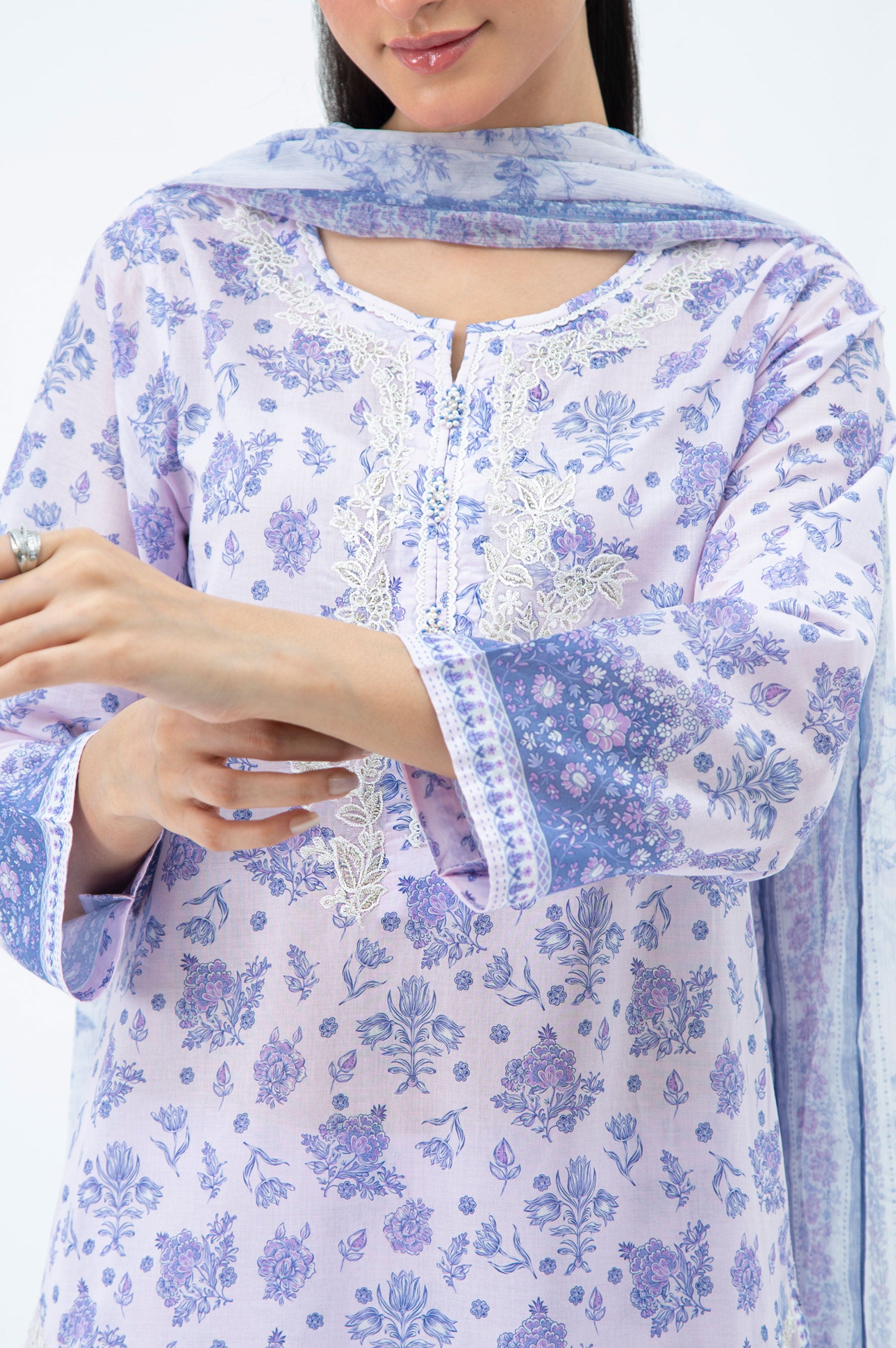 STITCHED EMBROIDERED LAWN SUIT