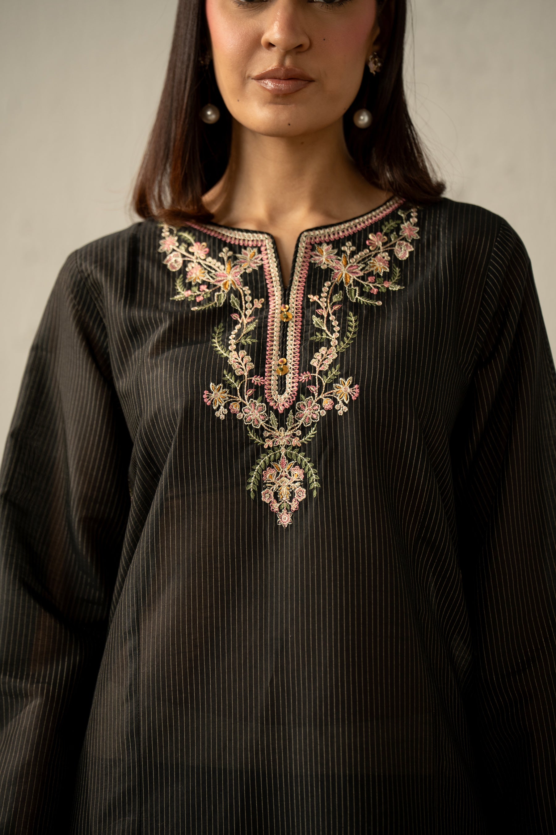 EMBROIDERED DOBBY MYSURI LAWN STITCHED 3 PIECE SUIT