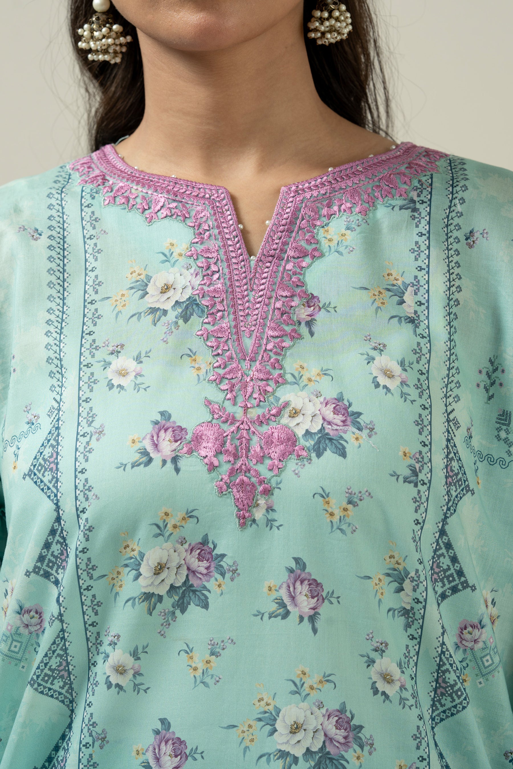 PRINTED LAWN STITCHED 3 PIECE SUIT