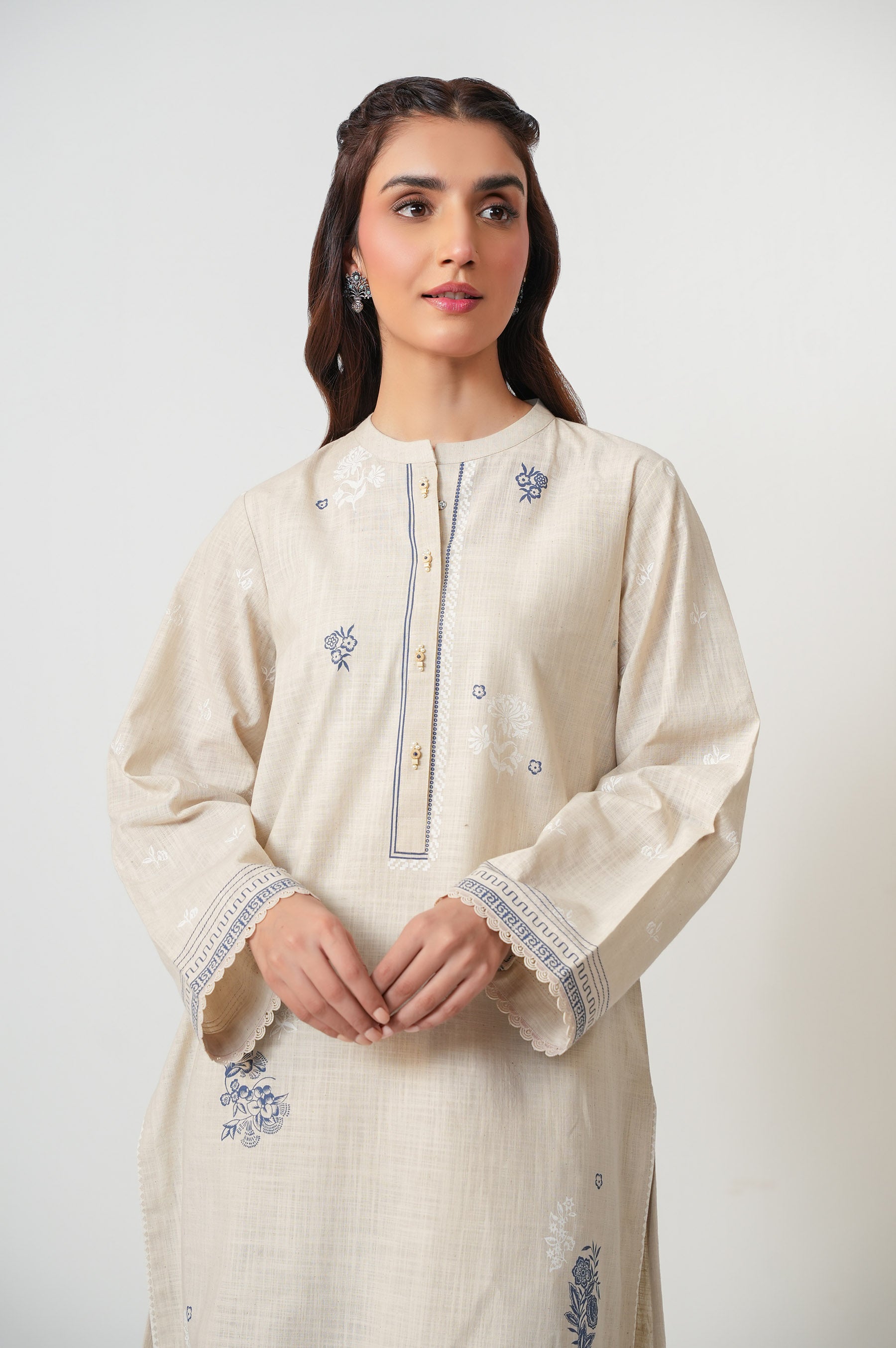 STITCHED PRINTED BOTH SIDE SLUB SHIRT