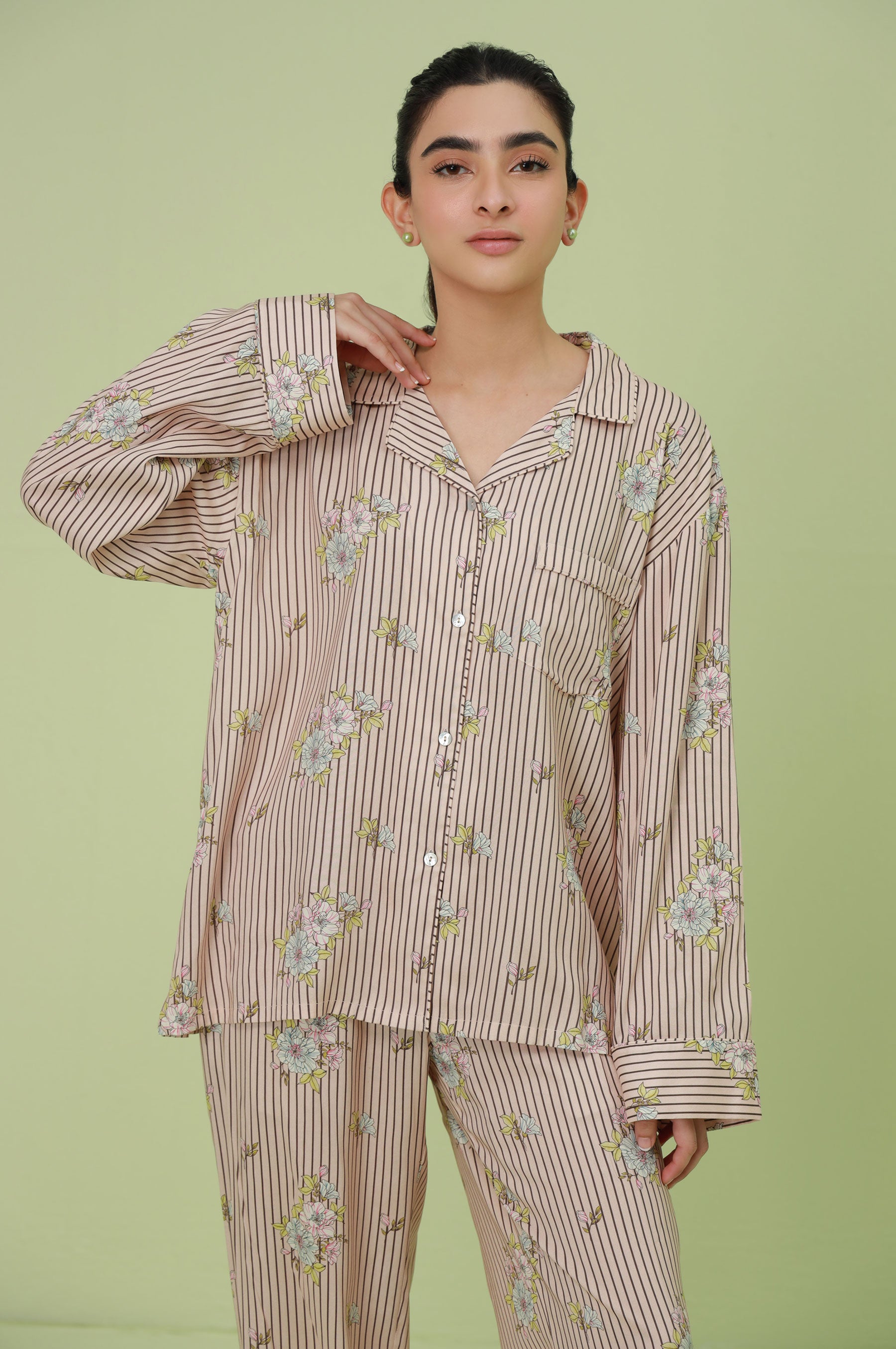 2 Piece PJ Set - Brown