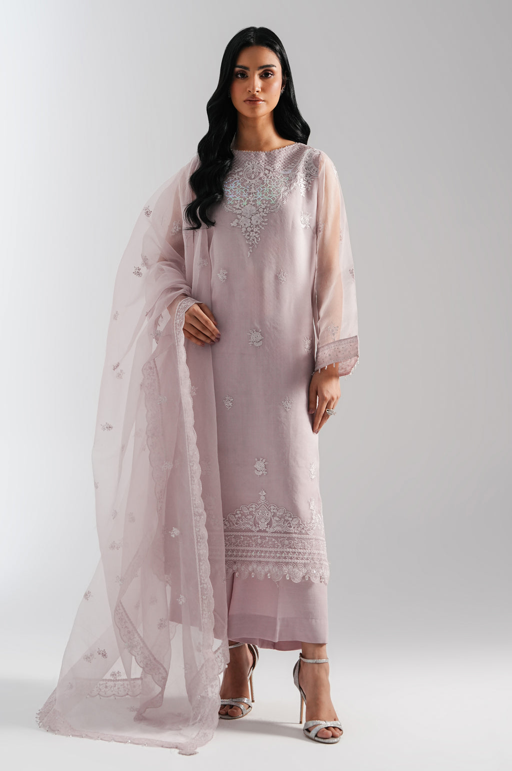 UNSTITCHED EMBROIDERED SUIT