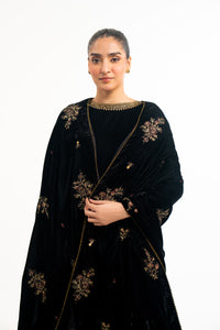 EMBROIDERED VELVET SHAWL