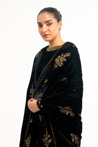 EMBROIDERED VELVET SHAWL