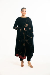 EMBROIDERED VELVET SHAWL
