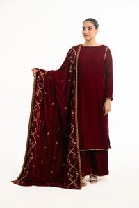 EMBROIDERED VELVET SHAWL