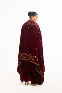 EMBROIDERED VELVET SHAWL