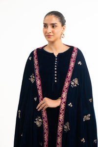 EMBROIDERED VELVET SHAWL