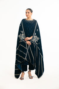 EMBROIDERED VELVET SHAWL