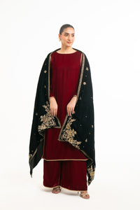 EMBROIDERED VELVET SHAWL