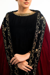 EMBROIDERED VELVET SHAWL