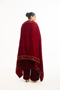 EMBROIDERED VELVET SHAWL