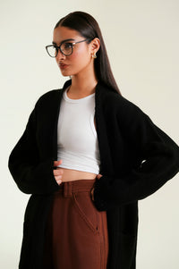 Cardigan Style Sweater Long Length
