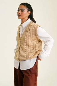 Button Down Sweater Sleeve Less
