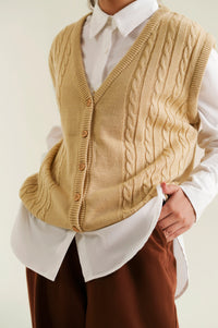 Button Down Sweater Sleeve Less