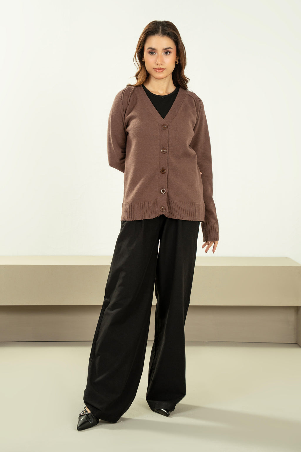 STYLIZED BUTTON DOWN CARDIGAN