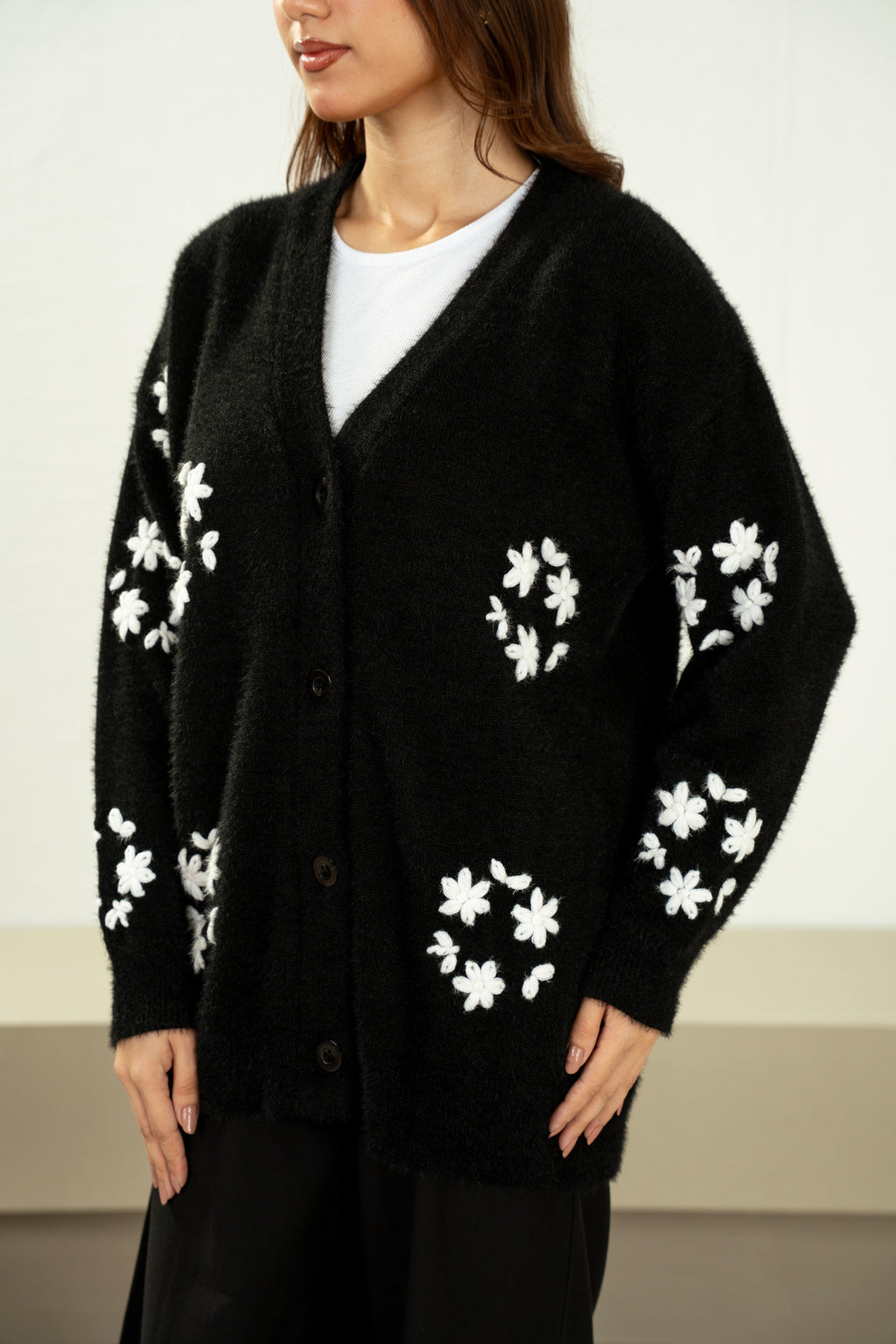 STYLIZED BUTTON DOWN CARDIGAN