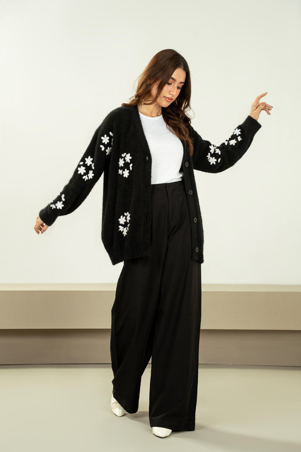 STYLIZED BUTTON DOWN CARDIGAN