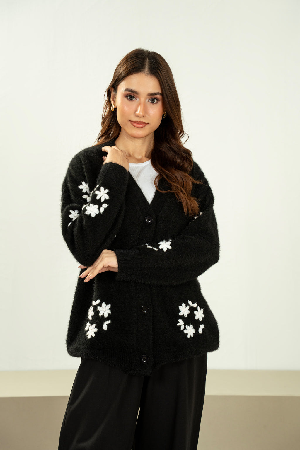 STYLIZED BUTTON DOWN CARDIGAN