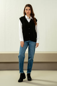 STYLIZED BUTTON DOWN CARDIGAN