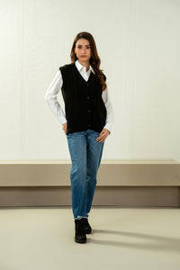 STYLIZED BUTTON DOWN CARDIGAN