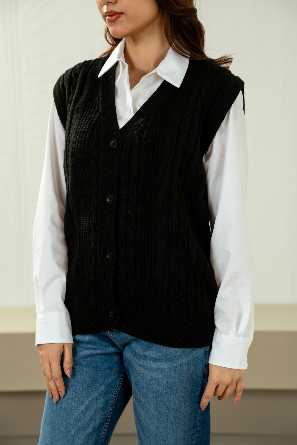 STYLIZED BUTTON DOWN CARDIGAN