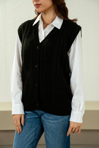 STYLIZED BUTTON DOWN CARDIGAN
