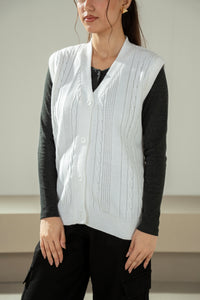 STYLIZED BUTTON DOWN CARDIGAN