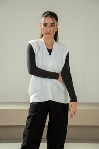 STYLIZED BUTTON DOWN CARDIGAN