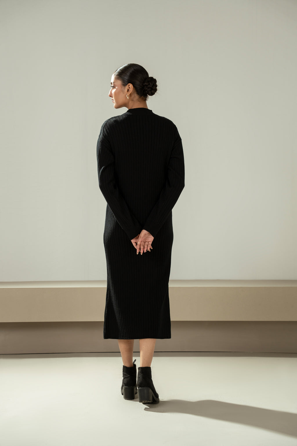 STYLIZED YARN DYED DRESS